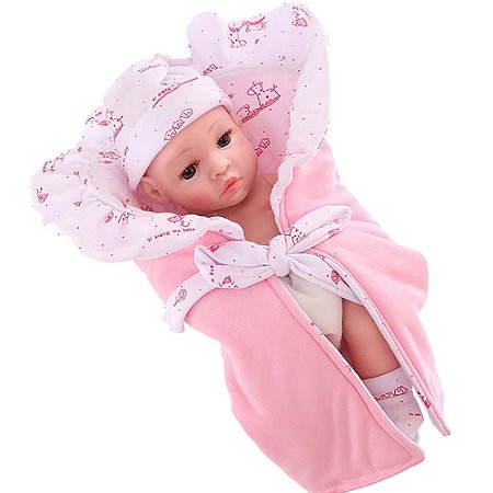 Boneca Bebê Reborn Laura Baby Mini Isabelly 100% Vinil