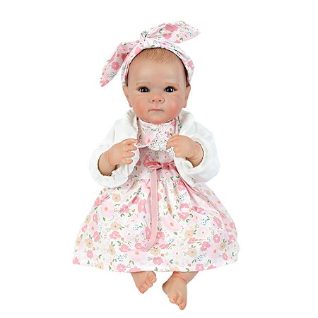 BONECA BEBE REBORN LAURA BABY BELLA 18" 100% VINIL