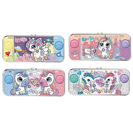 WATER GAME PLAY BRINQUEDO ARGOLAS AGUA UNICORNIO DISPLAY COM 24 PEÇAS