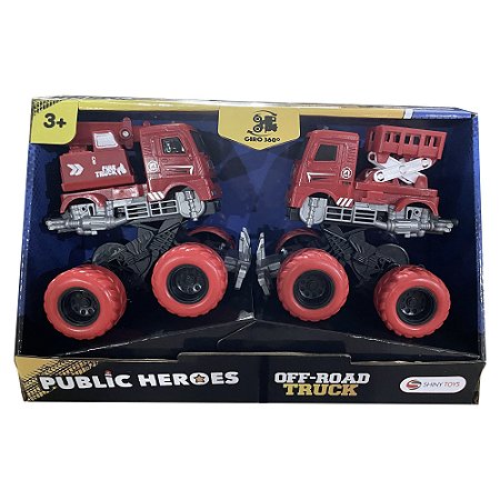 CARRINHO COM FRICCAO TRUCK MONSTER VERMELHO