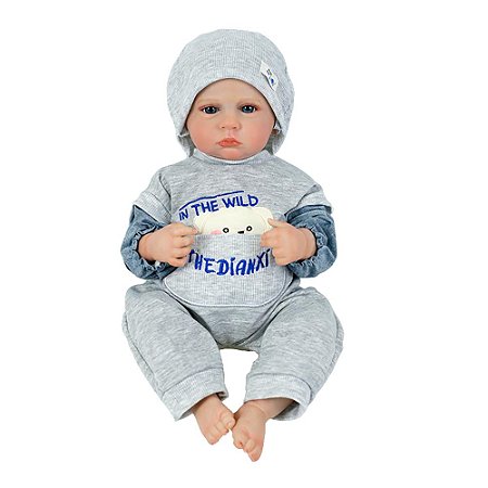 BONECA BEBE REBORN LAURA BABY OLIVER 46 cm 100% VINIL