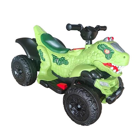 QUADRICICLO ELÉTRICO INFANTIL DINOSSAURO – VERDE 6V 4.5AH SHINY TOYS