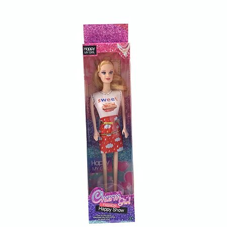BONECA CHARM GIRL 30CM SHINY TOYS