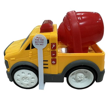 CARRINHOS DE CONSTRUÇÃO BETONEIRA COM LUZ E SOM PUBLIC HEROES BABY SHINY TOYS
