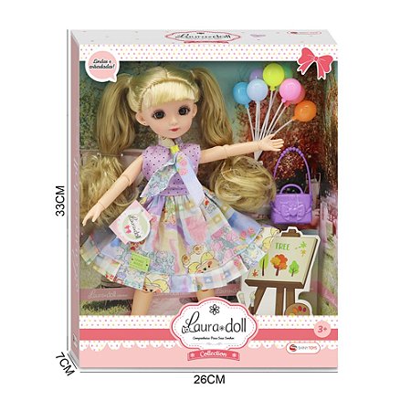 BONECA DO CAMPO RETRO COM  BALÃOZINHOS SHINY TOYS