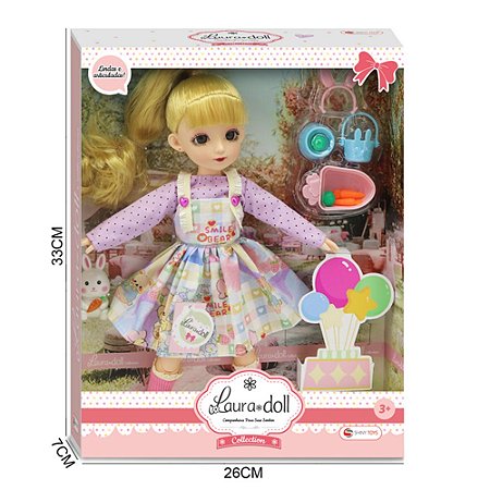 BONECA DO CAMPO RETRO COM ACESSORIOS DE COELINHO SHINY TOYS