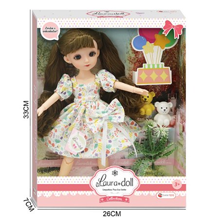 BONECA COM BALÃOZINHOS DOCE POR-DO-SOL LOIRA SHINY TOYS