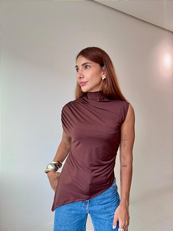Blusa Ana - Marrom - Tamanho único