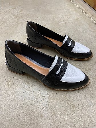 Loafer Alicia - Preto e Branco