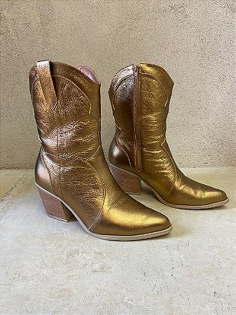 Bota Western Metalizada
