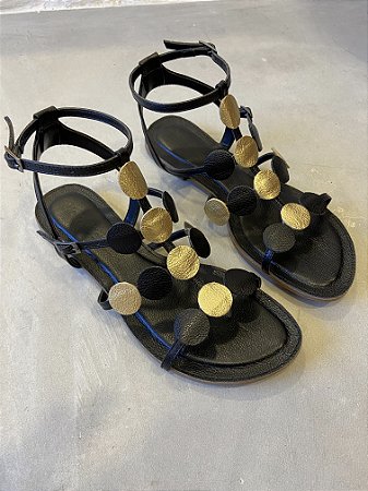 Flat Blyma - Preto e Dourado