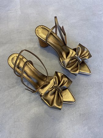 - Sandália Eliz- Metalizado Bronze