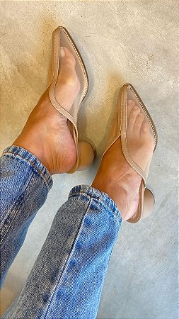 Mule Serena - Nude, salto 4cm