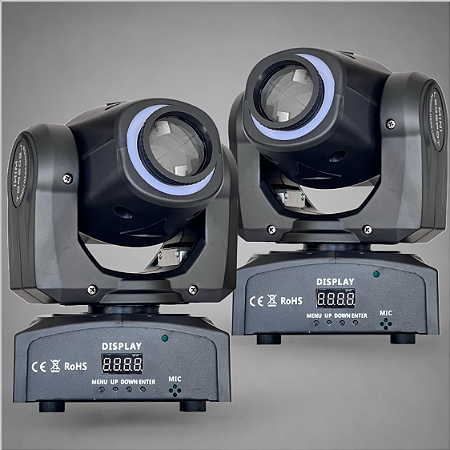 Kit 2 Moving Head Led Spot 60w Disco de Cor Desenhos Borda Led Automatico Ritmico Dmx luminacao Profissional - 127/220v
