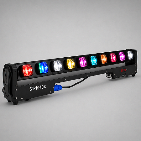 Ribalta Led Beam Colorido 10 Leds 40w Rgbw Quadriled Automatico Ritmico Dmx Iluminacao Dj Profissional - 127/220v