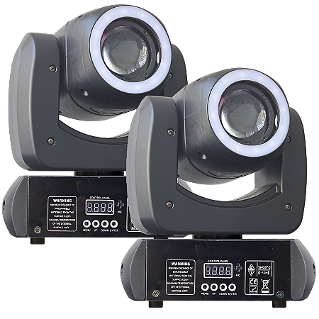 Kit 2 Moving Head Led Beam 100w Com Prisma Borda Led