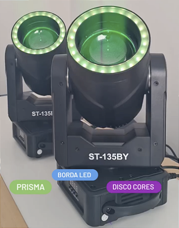Kit 2 Moving Head Beam ST-135BY 150w Borda Led
