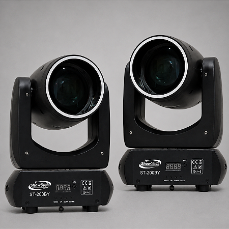 Kit 2 Moving Head Led Beam 200w Disco de Cor Desenho Prisma Borda Led Ritmico Dmx Iluminacao Profissional - 127/220v