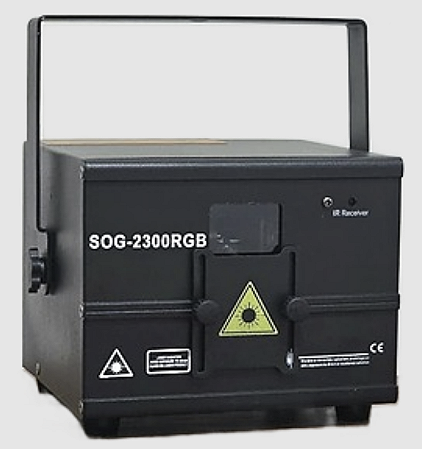 Laser SOG-2300RGB 2 Watts Verde Vermelho Azul Dmx Bluetooth Controle