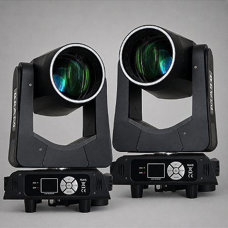 Kit 2 Moving Head Led Beam 230w Foco Eletronico Arco Iris Disco Cor Desenho Prisma Borda Led Dmx Profissional - 127/220v