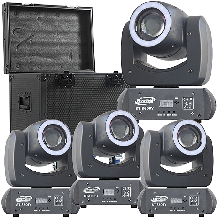 Kit 4 Moving Head Beam ST-S606Y 100w Borda Led