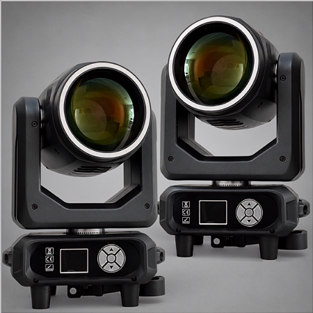 Kit 2 Moving Head Led Beam 230w Foco Eletronico Arco Iris Disco Cor Desenho Prisma Borda Led Dmx Profissional - 127/220v