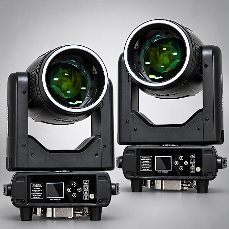Kit 2 Moving Head Beam Lampada 295w 14R Frost Foco Eletronico Arco Iris Disco Cor Desenho Prisma Borda Led Dmx Profissional - 127/220v