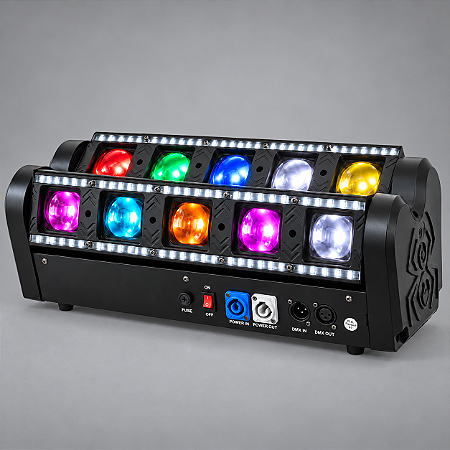 Moving Led Big Spider Beam 10 Leds 40w Rgbw 400w Fita Led Branco Quente Frio Automatico Ritmico Dmx Luz De Palco - 127/220v