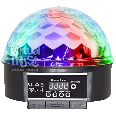 Bola Maluca Led 9 Cores 27w Rgb Dmx Ritmico Cristal