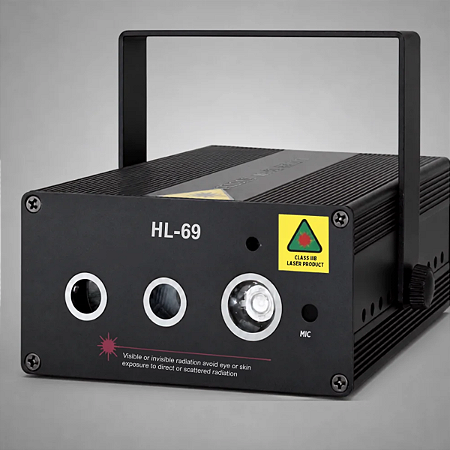 Laser Colorido Projetor Holografico HL69 250mw Rgb Automatico Ritmico Jogo De Luz Iluminacao Dj Profissional - 127/220v