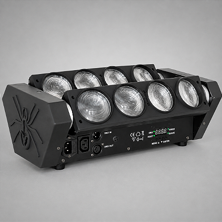 Moving Led Spider Beam 8 Leds 12w Rgbw Quadriled 96w Automatico Ritmico Dmx Iluminacao Dj Profissional - 127/220v