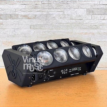 Moving Spider Beam 8 Leds 12w Rgbw Dmx Quadriled 4IN1