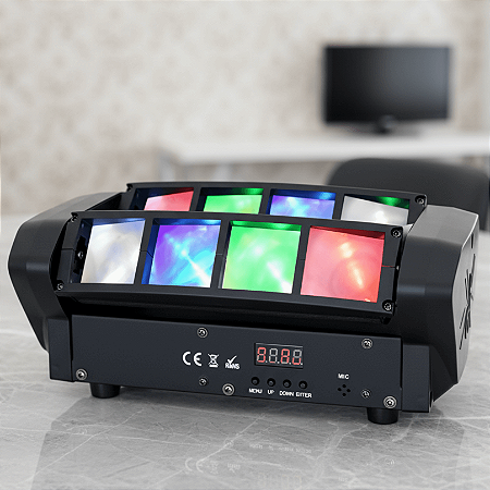 Mini Spider Beam ST-803 8 Leds 5w Rgbw Dmx