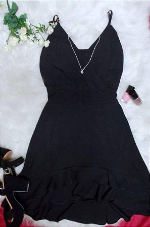 vestido preto alcinha