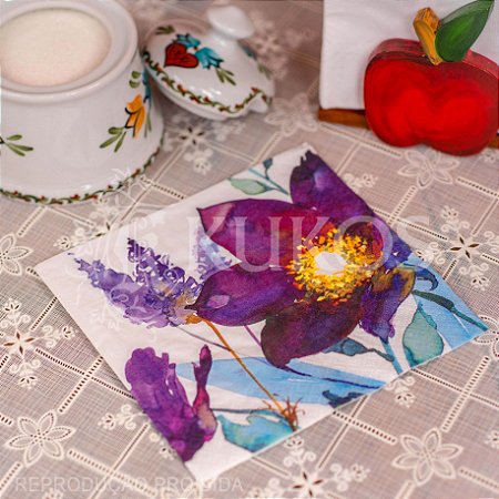 Guardanapo de Papel Purple Flower Alemão