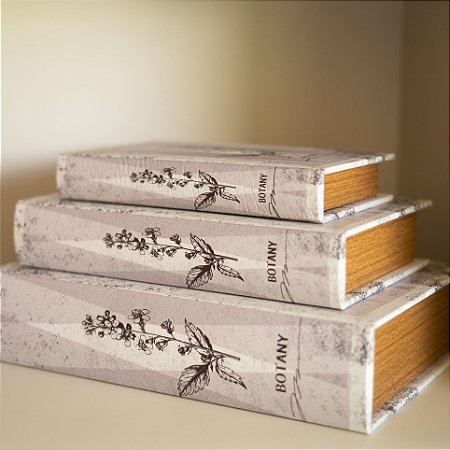 Livros-Caixa Decorativos Botany M