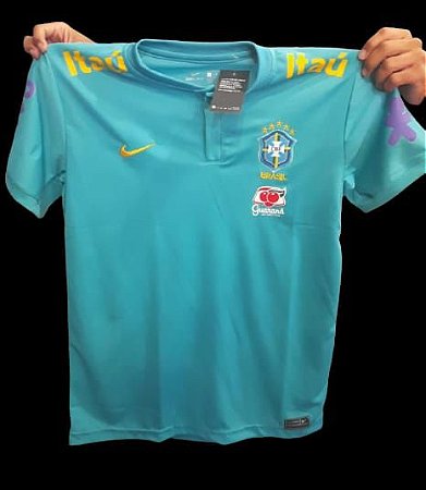 Camiseta Seleção Brasileira Treino 2022 - Azul - RIF STORE OFICIAL