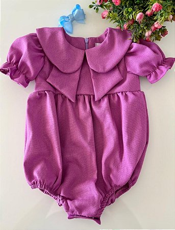 Romper Lavanda  com gola Julia