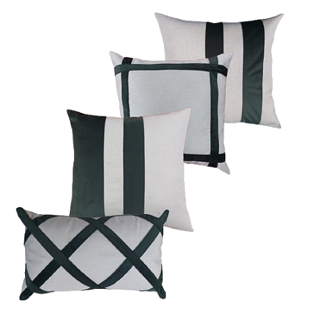 Kit 4 Capas de Almofada Deminas - Coleção Despertar Cru - Verde