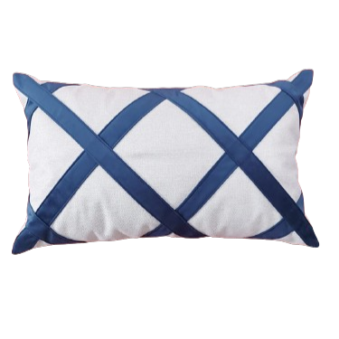 Almofada Baguete 30x50 Deminas- Coleção Despertar Cru - Azul