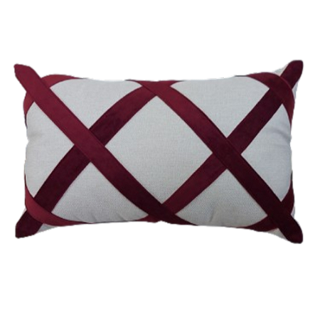 Almofada Baguete 30x50 Deminas- Coleção Despertar Cru - Marsala