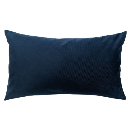 Almofada Baguete 30x50 Deminas- Suede Premium  - Azul Petróleo