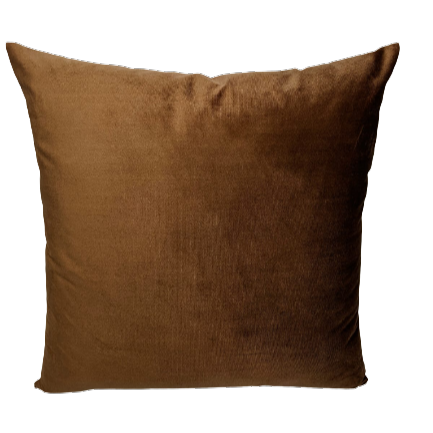 Capa de almofada Decorativa Deminas 45x45 - Veludo Inca - Chocolate