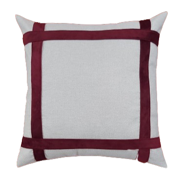 Capa de Almofada Decorativa Deminas 45x45 - Coleção Despertar Cru- Cruzada - Marsala