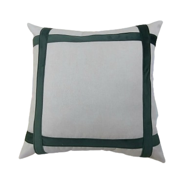 Capa de Almofada Decorativa Deminas 45x45 - Coleção Despertar Cru - Cruzada - Verde