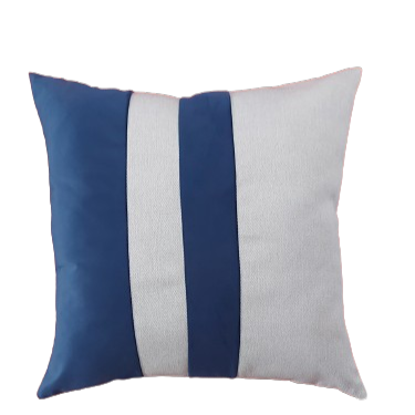 Capa de Almofada Decorativa Deminas 45x45 - Coleção Despertar Cru - Metade - Azul