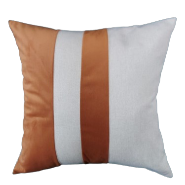 Capa de Almofada Decorativa Deminas 45x45 - Coleção Despertar Cru- Metade - Caramelo