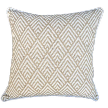 Capa de Almofada Decorativa Deminas 45x45 - Coleção Jacquard - Bege