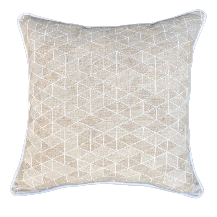 Capa de Almofada Decorativa Deminas 45x45 - Coleção Jacquard - Bege