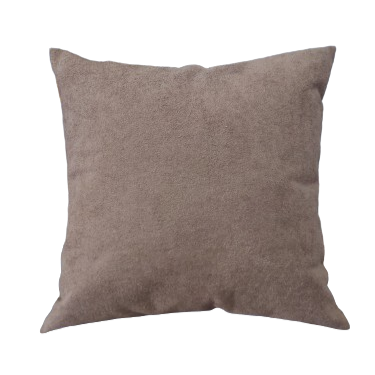 Capa de Almofada Decorativa Deminas 45x45 - Coleção Natural-Boucle Liso Marrom